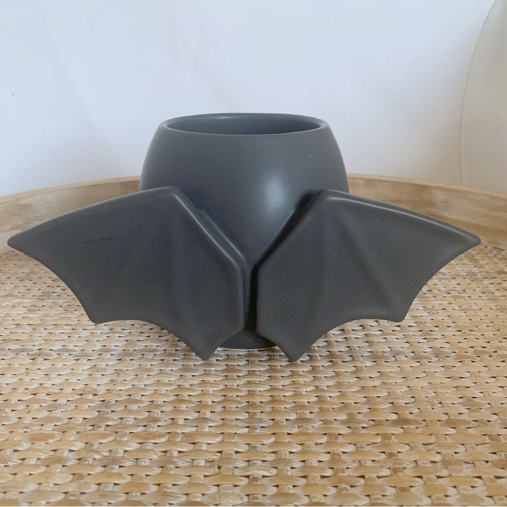 Add on $5 Item Indigo Dark Grey Bat  Ceramic Mug